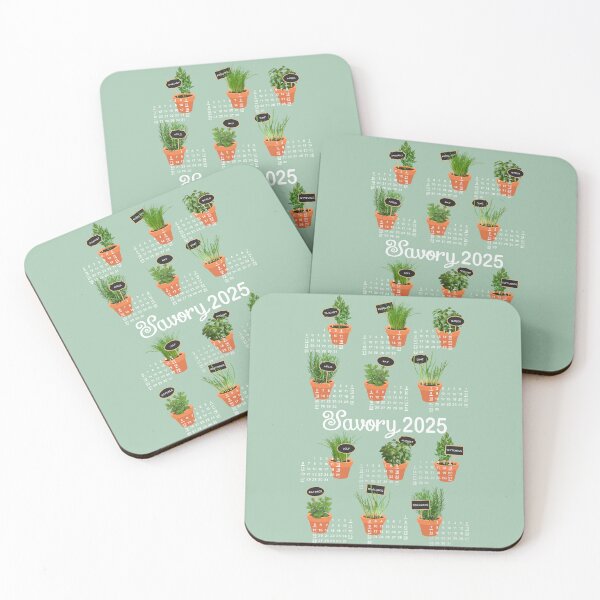 Item preview, 2025 Calendar fresh herbs potted sage green designed and sold by Dana Du.