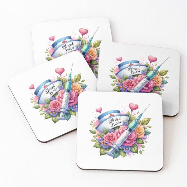 Item preview, Nurse’s Blessing – Cap, Flowers & Syringe designed and sold by artedigital99.