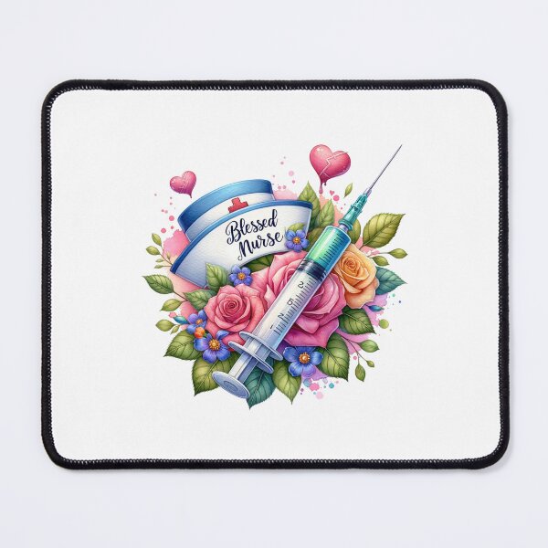 Item preview, Nurse’s Blessing – Cap, Flowers & Syringe designed and sold by artedigital99.