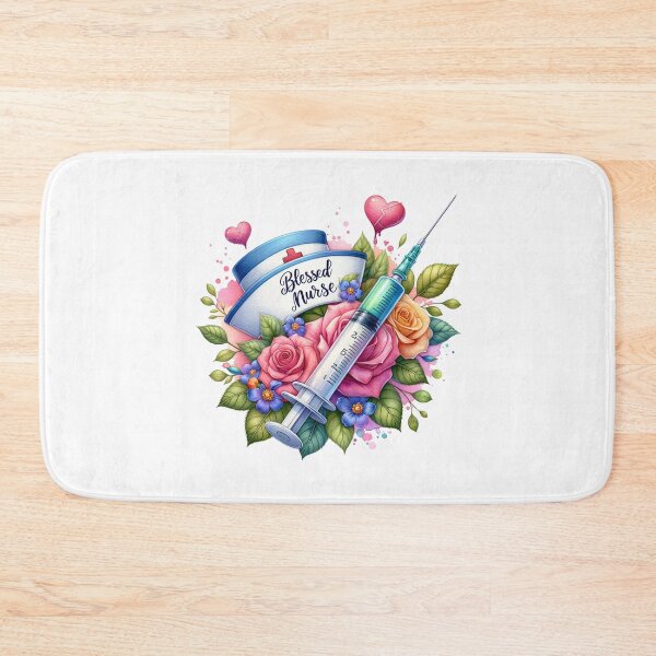 Item preview, Nurse’s Blessing – Cap, Flowers & Syringe designed and sold by artedigital99.