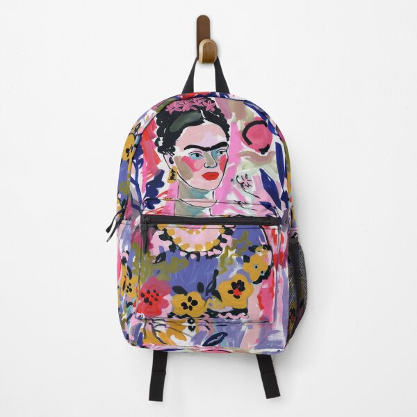 Item preview, Vibrant Frida Portrait in Floral Surroundings designed and sold by PuffPals.