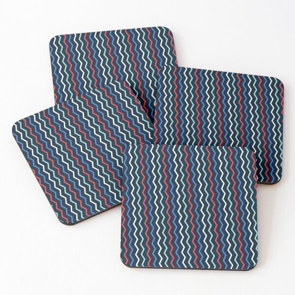 Item preview, Multicolor Vivid Prismatic Polychrome Colorful Jagged Line Waves designed and sold by EvergreenMotifs.