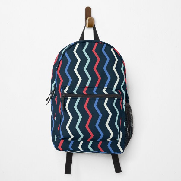 Item preview, Multicolor Vivid Prismatic Polychrome Colorful Jagged Line Waves designed and sold by EvergreenMotifs.