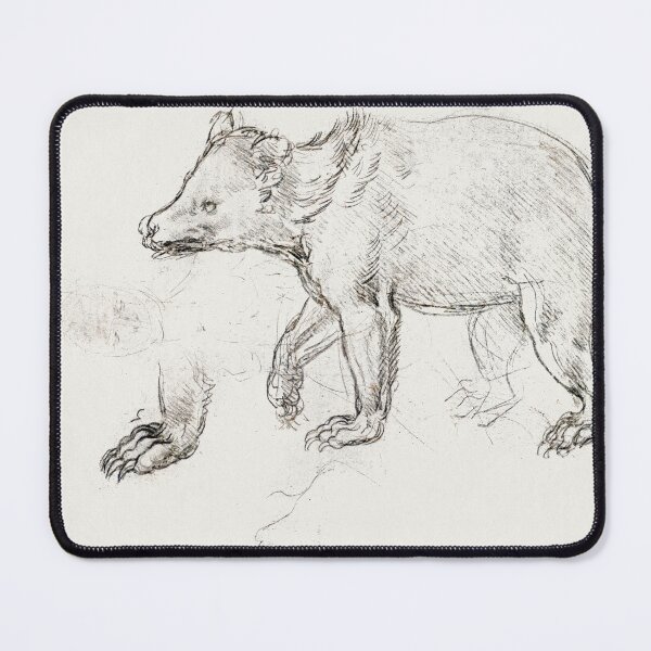 Item preview, A Bear Walking (1482–1485) drawing in high resolution by Leonardo da Vinci. designed and sold by My Artprintz.