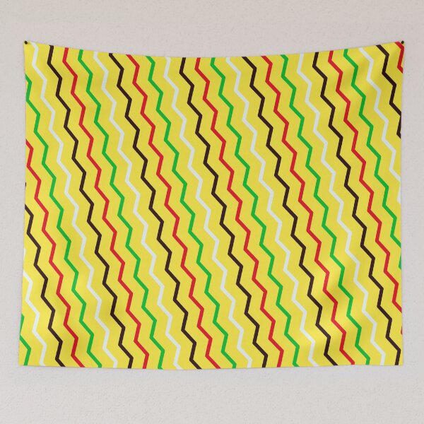 Item preview, Multicolor Vivid Prismatic Polychrome Colorful Jagged Line Waves designed and sold by EvergreenMotifs.
