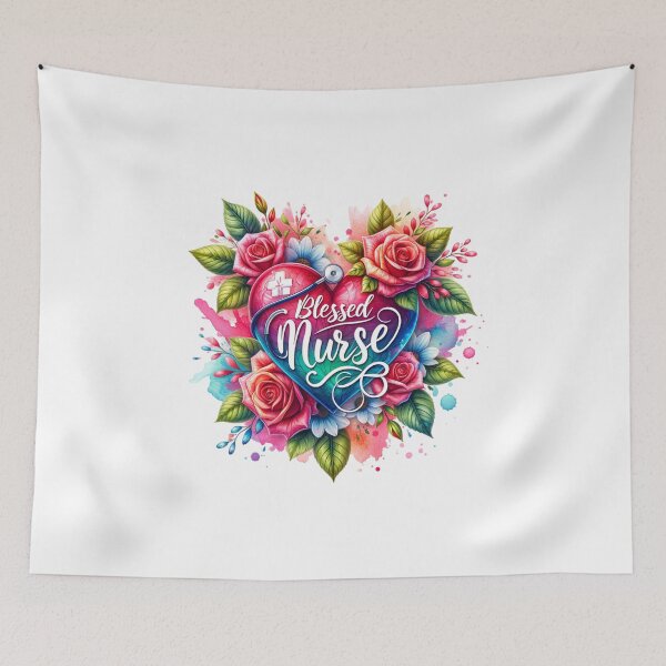 Item preview, Heartfelt Care – Stethoscope & Floral Nurse Art designed and sold by artedigital99.