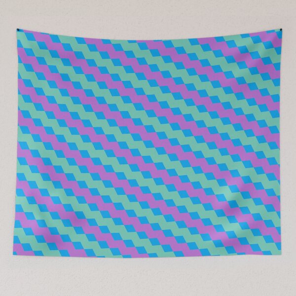 Item preview, Colorful Vivid Diamonds & Prismatic Jagged Waves Polychrome Multicolor designed and sold by EvergreenMotifs.