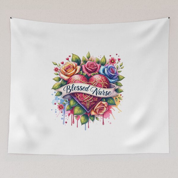 Item preview, Heartfelt Care – Stethoscope & Floral Nurse Art designed and sold by artedigital99.