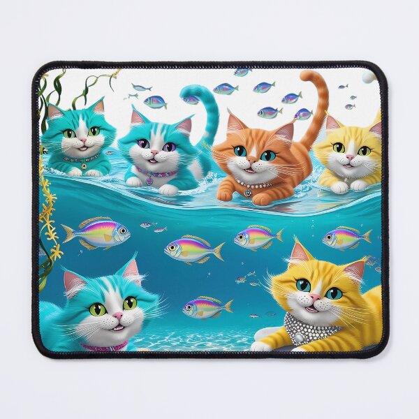 Item preview, Colorful cats in the sea designed and sold by im-zi07.