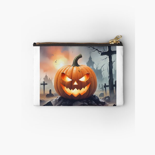 Item preview, Glowing Pumpkin in a Haunted Graveyard designed and sold by BougieSouthern.