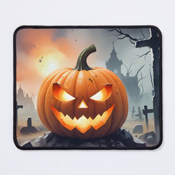 Item preview, Glowing Pumpkin in a Haunted Graveyard designed and sold by BougieSouthern.