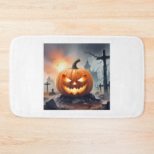 Item preview, Glowing Pumpkin in a Haunted Graveyard designed and sold by BougieSouthern.
