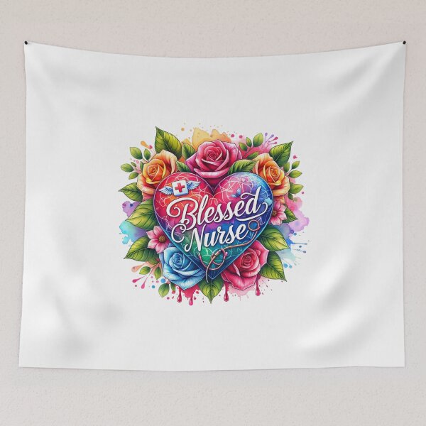 Item preview, Heartfelt Care – Stethoscope & Floral Nurse Art designed and sold by artedigital99.