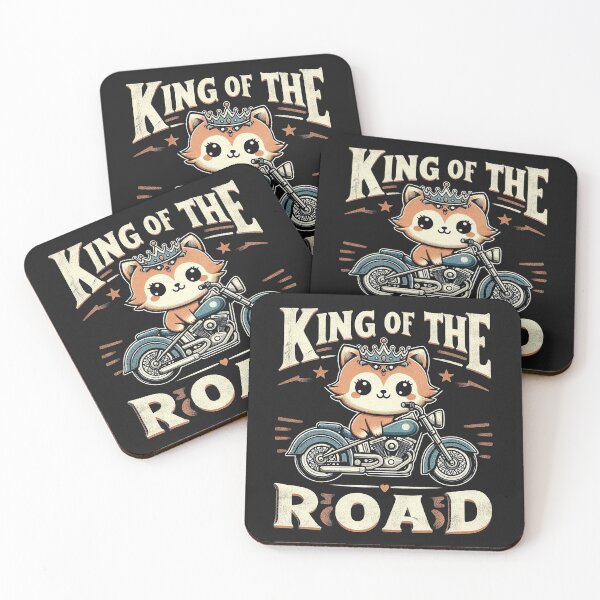 Item preview, King of the road - cute  biker cat wearing a crown designed and sold by lliiaa1111.