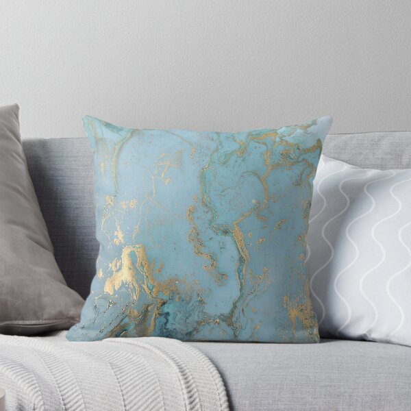 Item preview, Marble Design - Gold Effect - Turquoise Blue, Teal Marbling designed and sold by Studio Hues.