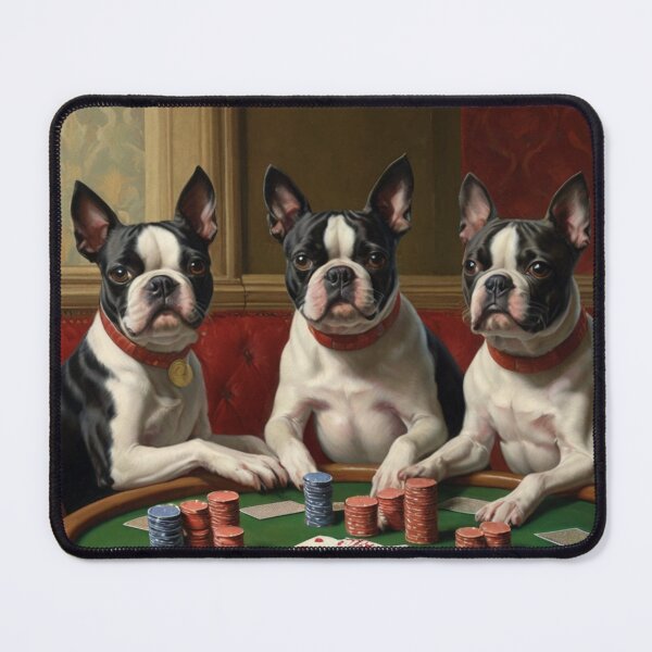 Item preview, Dogs Playing Poker Bosties Boston Terrier Dog Card Game Cards designed and sold by Draculaura2009.