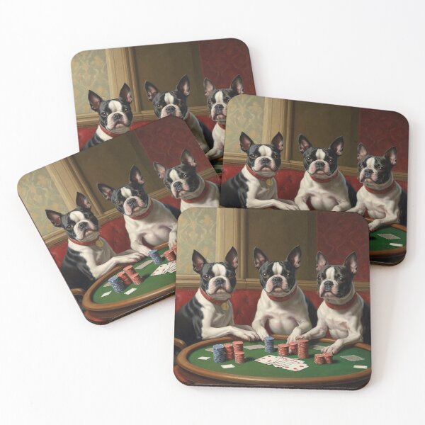 Item preview, Dogs Playing Poker Bosties Boston Terrier Dog Card Game Cards designed and sold by Draculaura2009.