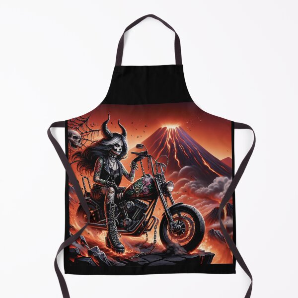 Item preview, Gothic demon lady on motorbike designed and sold by Redcon-fantasy.