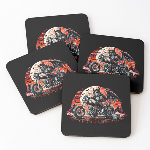 Item preview, Gothic demon lady on motorbike designed and sold by Redcon-fantasy.