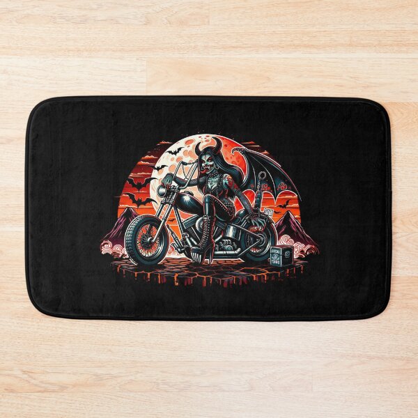 Item preview, Gothic demon lady on motorbike designed and sold by Redcon-fantasy.