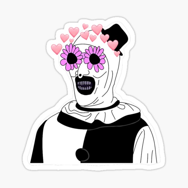 Item preview, Art the Clown Terrifier cute pink horror designed and sold by Sophiejc25.