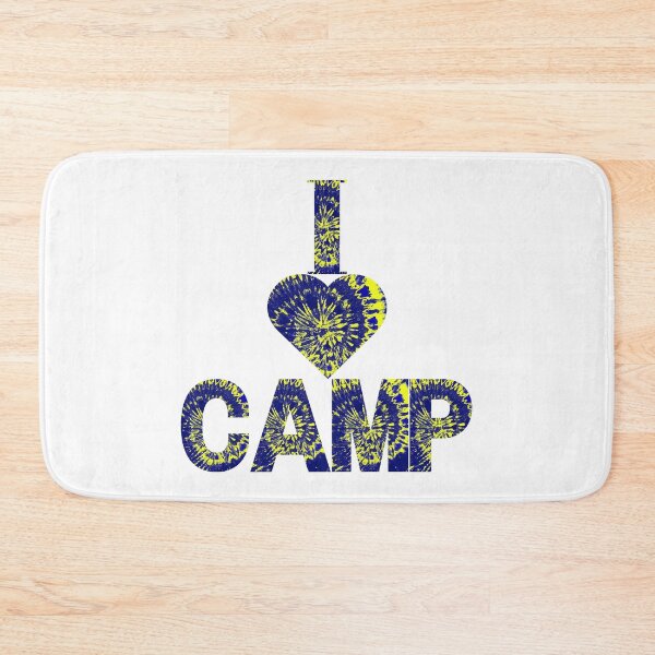 Item preview, I Heart Camp - Blue and Gold designed and sold by CampStickerSpot.