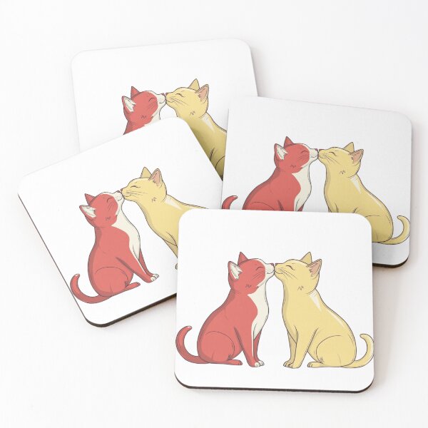 Item preview, Two Cats Expressing Their Pure Love designed and sold by memememescat.