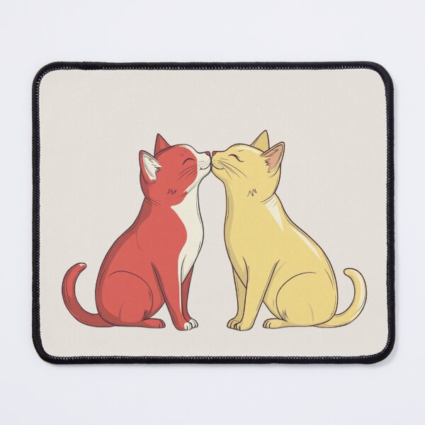 Item preview, Two Cats Expressing Their Pure Love designed and sold by memememescat.