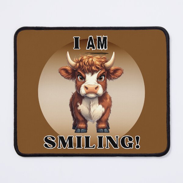 Item preview, I Am Smiling Highland Cow designed and sold by QuirkyChicArts.