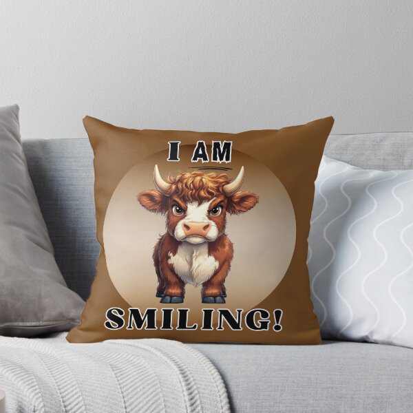 Item preview, I Am Smiling Highland Cow designed and sold by QuirkyChicArts.