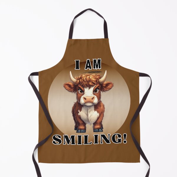 Item preview, I Am Smiling Highland Cow designed and sold by QuirkyChicArts.