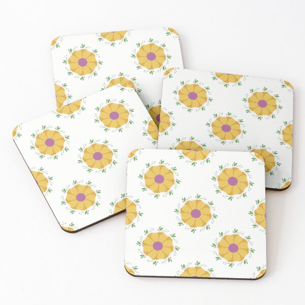 Item preview, Sweet Orange Yellow Pink and Purple Flowers and Garland Surface Pattern designed and sold by MomicaOfficial.