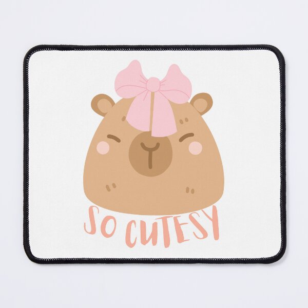 Item preview, Cute Capybara Coquette Pink Bow So Cutesy designed and sold by CCKimShop.