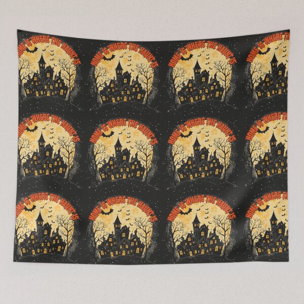 Item preview, Halloween Home is Where the Haunt Is Spooky Haunted House Design designed and sold by myfavoritesm4.