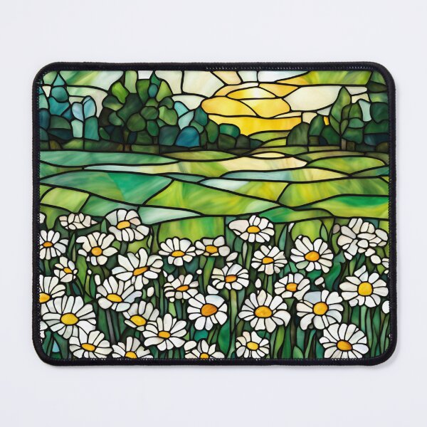 Item preview, Field of Daisies Stained Glass designed and sold by StoryofPieces.