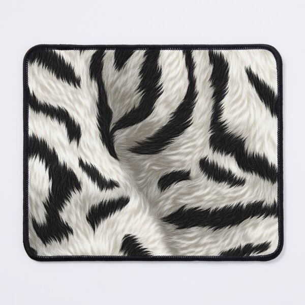 Item preview, White tiger fur skin seamless pattern print designed and sold by dcrc.
