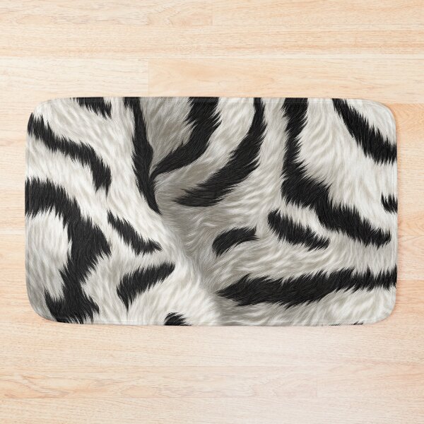 Item preview, White tiger fur skin seamless pattern print designed and sold by dcrc.