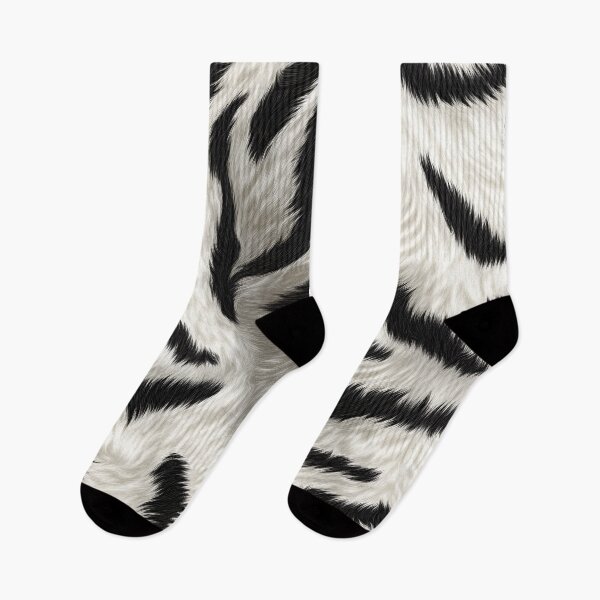 Item preview, White tiger fur skin seamless pattern print designed and sold by dcrc.