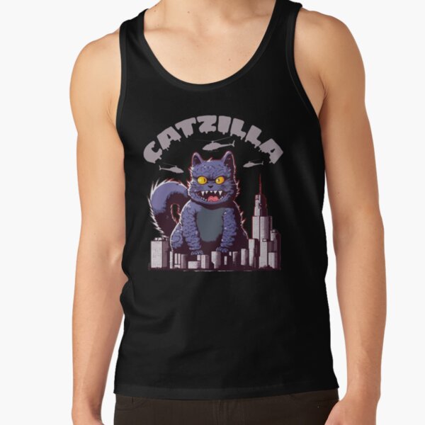 Item preview, catzilla  funny cute cat art japanese designed and sold by CHAKSTYLE.