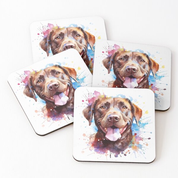 Item preview, Chocolate Lab | Colorful Watercolor Design #8 designed and sold by MatsurexDesigns.