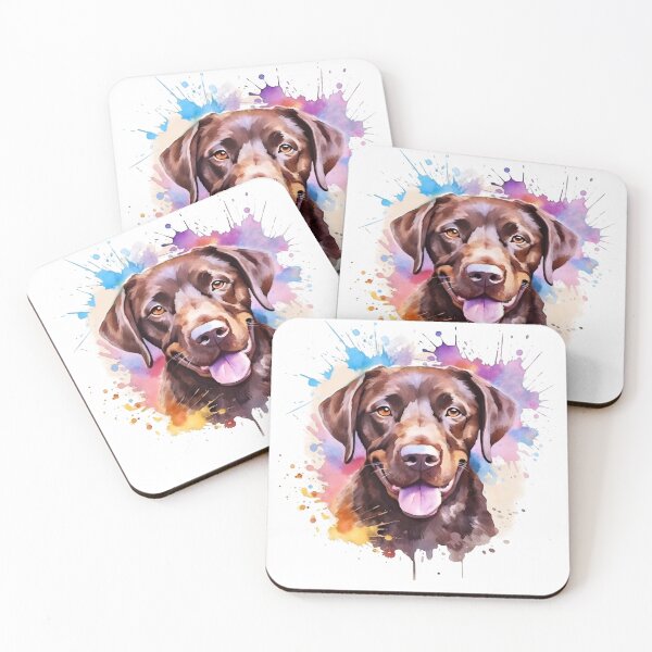 Item preview, Chocolate Lab | Colorful Watercolor Design #7 designed and sold by MatsurexDesigns.