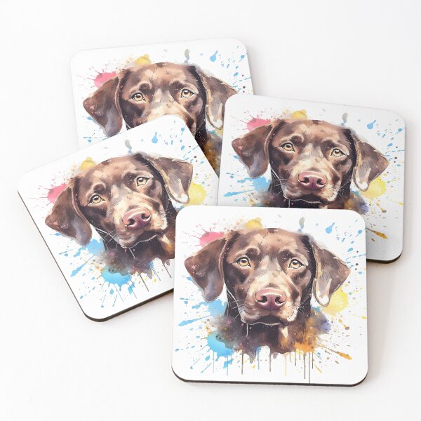 Item preview, Chocolate Lab | Colorful Watercolor Design #6 designed and sold by MatsurexDesigns.