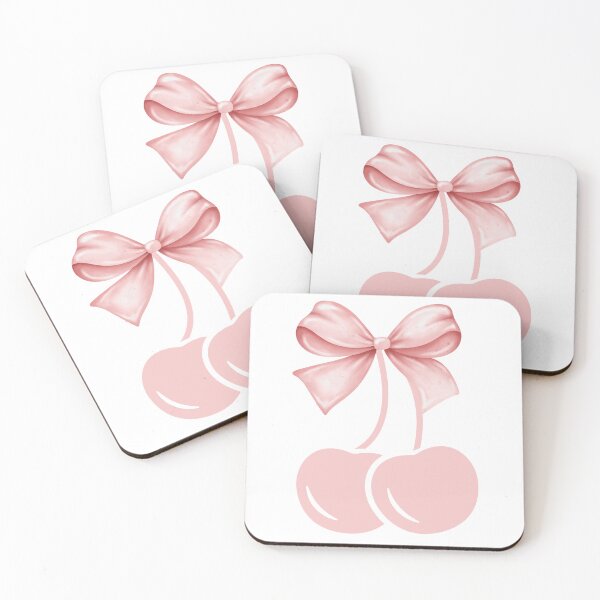 Item preview, Coquette Cherries Coquette Lover Pink Bows  designed and sold by CCKimShop.