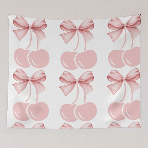 Item preview, Coquette Cherries Coquette Lover Pink Bows  designed and sold by CCKimShop.