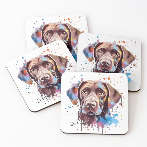 Item preview, Chocolate Lab | Colorful Watercolor Design #5 designed and sold by MatsurexDesigns.