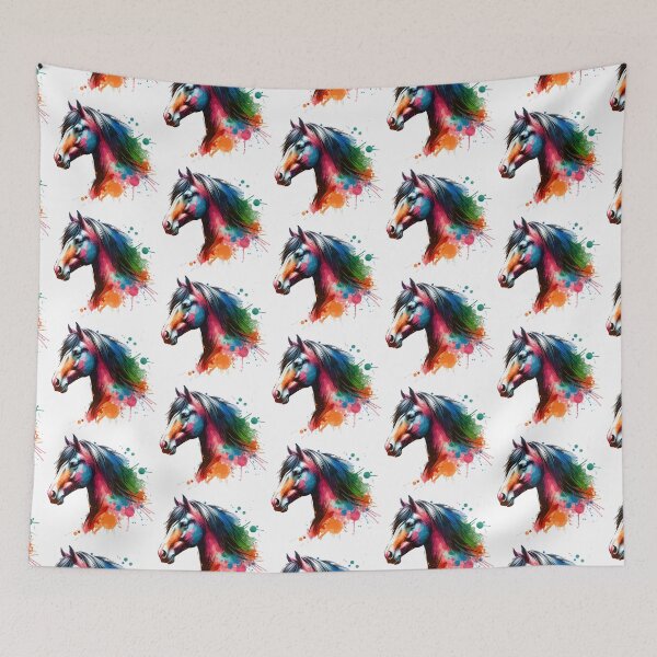 Item preview, Brown and White Horse Watercolor designed and sold by Catherine Harrison.