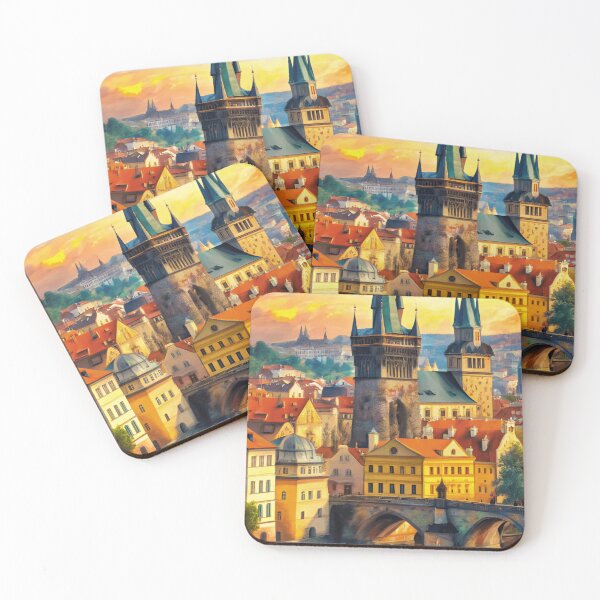 Item preview, Prague Travel Poster designed and sold by CreativaPremium.