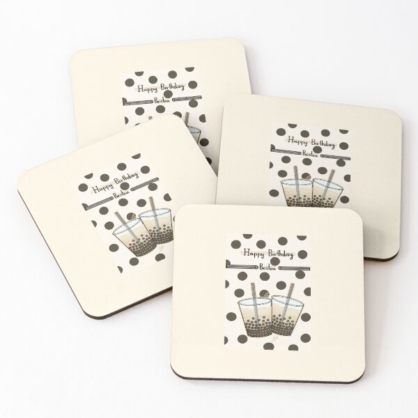 Item preview, Happy Birthday bestea - pun card (bubble tea) + extra boba  designed and sold by Whitetiger5690.