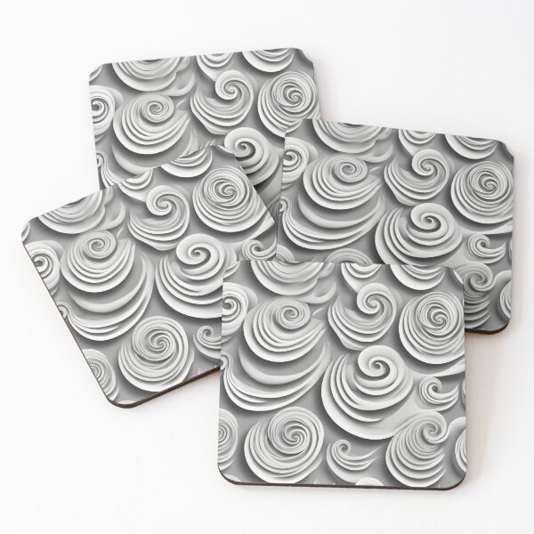 Item preview, Abstract Seamless Pattern with White Spirals designed and sold by hjian8219.