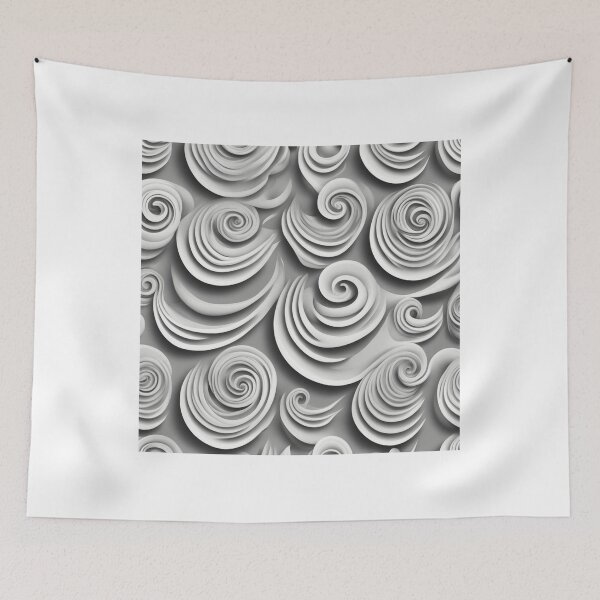 Item preview, Abstract Seamless Pattern with White Spirals designed and sold by hjian8219.